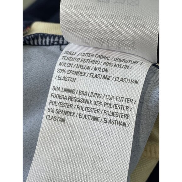 Denim and Co Beach Handkerchief Hem Tankini Size 20W Navy Star Patriotic Resort - Picture 6 of 10